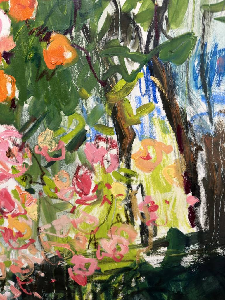 Original Impressionism Garden Painting by Lilia Orlova-Holmes
