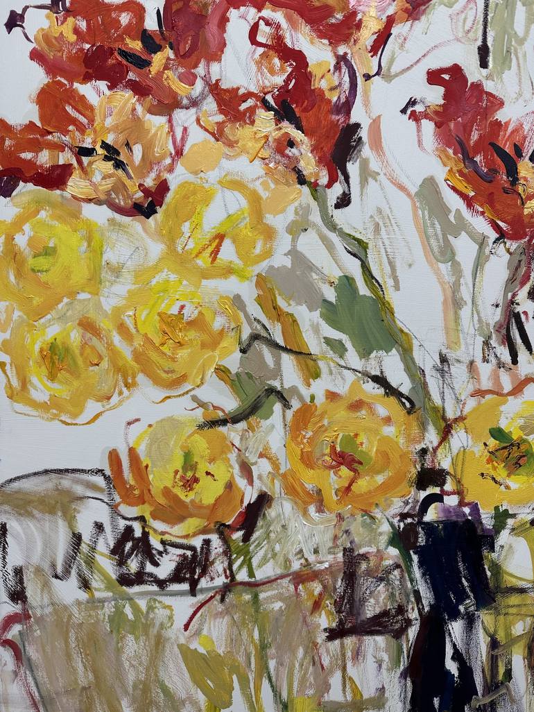 Original Impressionism Floral Painting by Lilia Orlova-Holmes