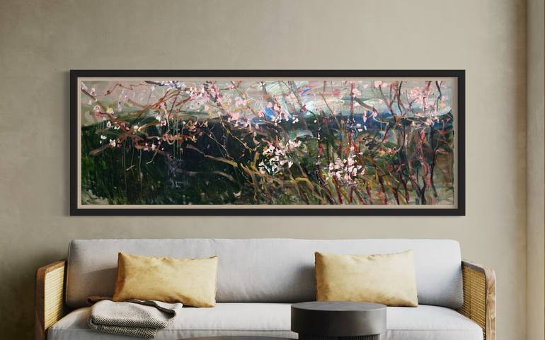 Original Abstract Landscape Painting by Lilia Orlova-Holmes