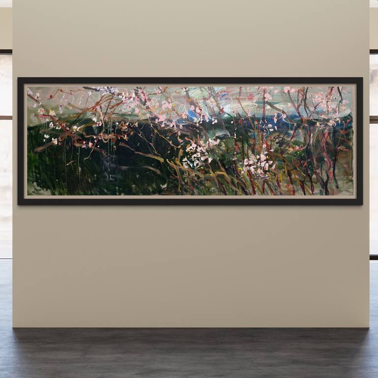 Original Abstract Landscape Painting by Lilia Orlova-Holmes