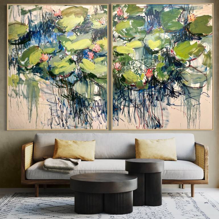 Original Abstract Landscape Painting by Lilia Orlova-Holmes
