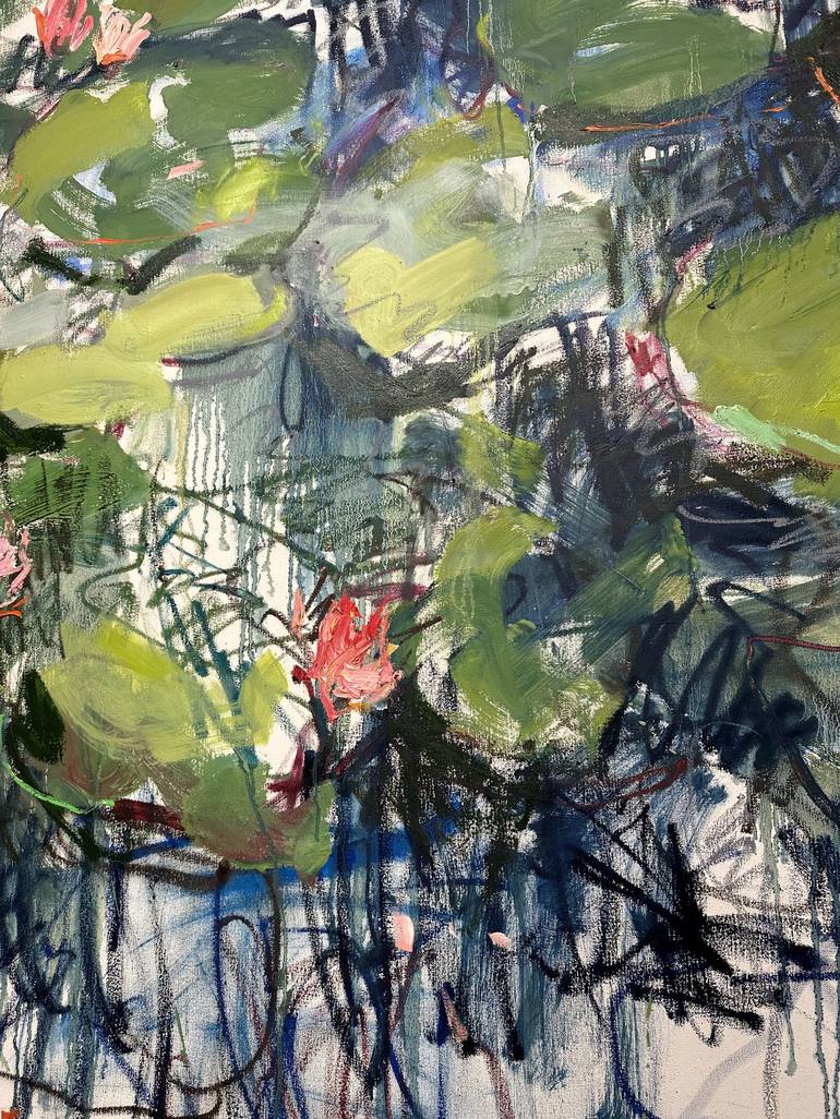 Water lilies Reflections I. Painting by Lilia Orlova-Holmes | Saatchi Art