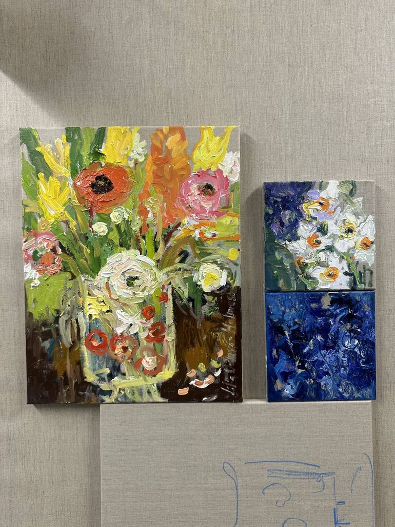 Original Impressionism Floral Painting by Lilia Orlova-Holmes