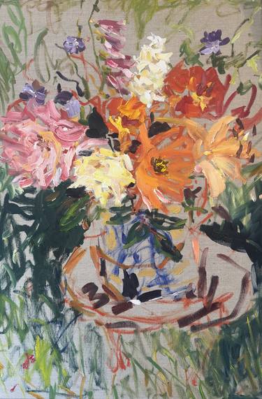 Print of Impressionism Floral Paintings by Lilia Orlova-Holmes