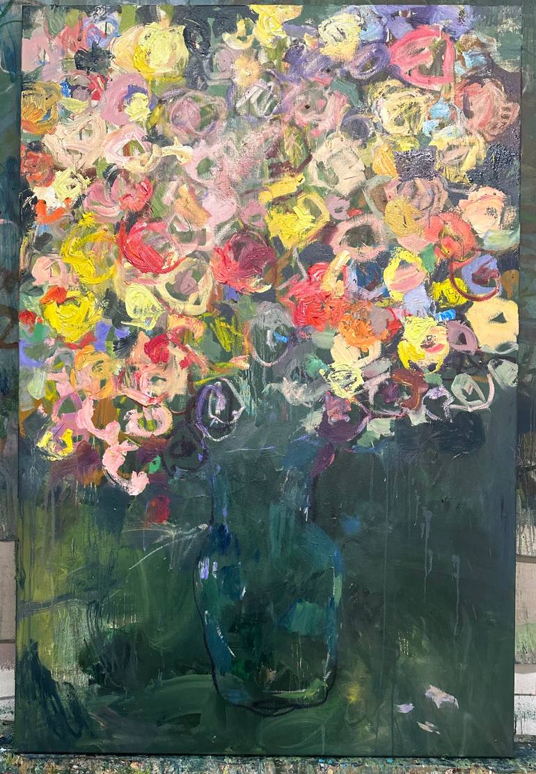 Original Impressionism Floral Painting by Lilia Orlova-Holmes