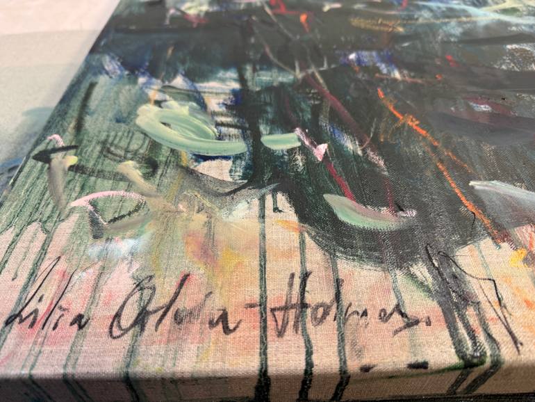 Original Expressionism Abstract Painting by Lilia Orlova-Holmes