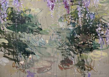 Original Abstract Expressionism Garden Painting by Lilia Orlova-Holmes