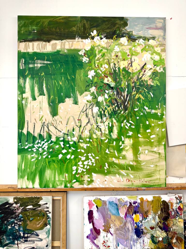 Original Contemporary Garden Painting by Lilia Orlova-Holmes