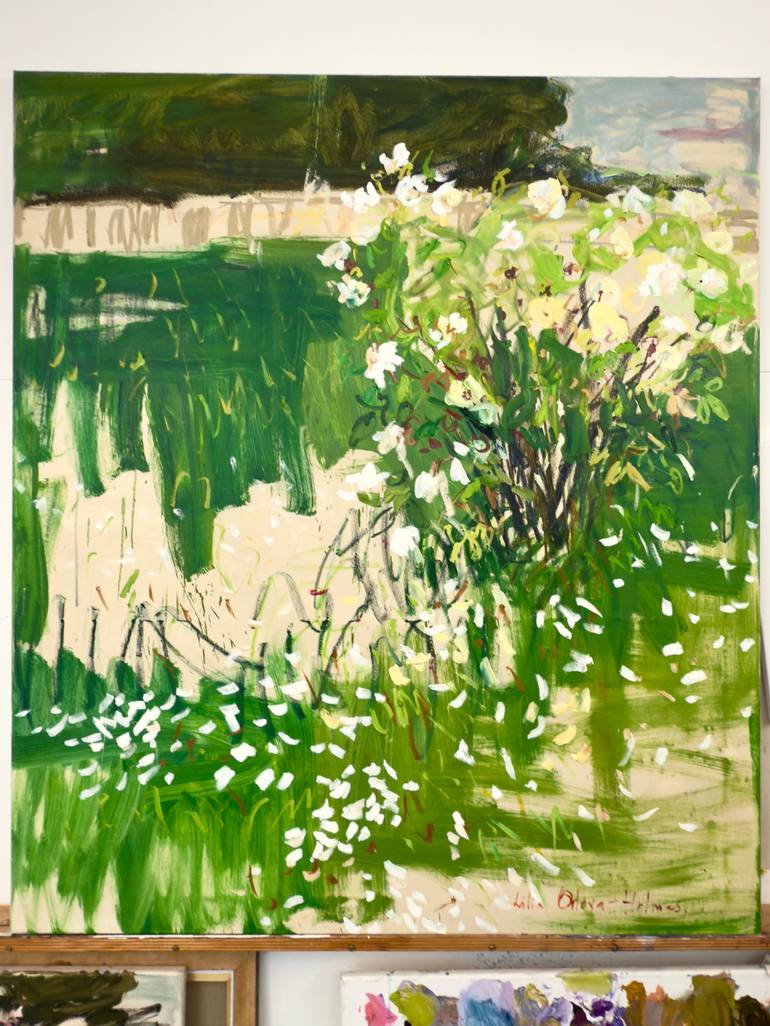 Original Contemporary Garden Painting by Lilia Orlova-Holmes