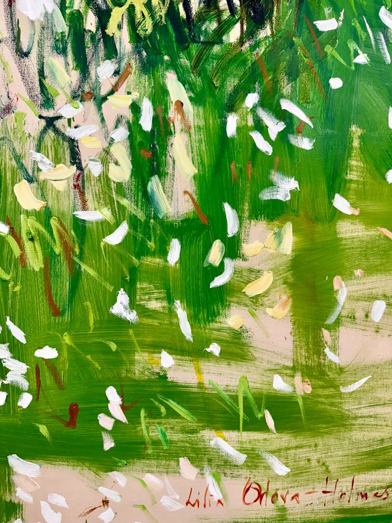 Original Contemporary Garden Painting by Lilia Orlova-Holmes
