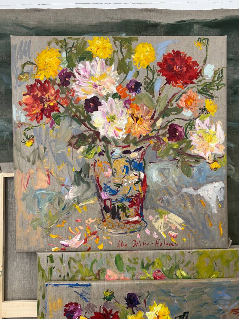 Original Impressionism Floral Painting by Lilia Orlova-Holmes