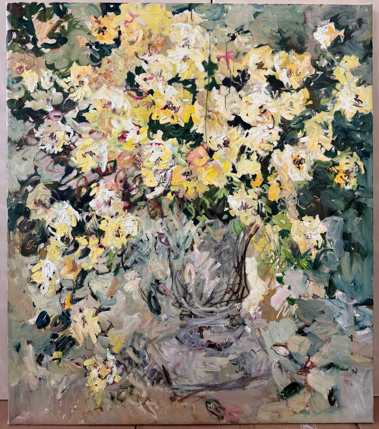 Original Impressionism Floral Painting by Lilia Orlova-Holmes