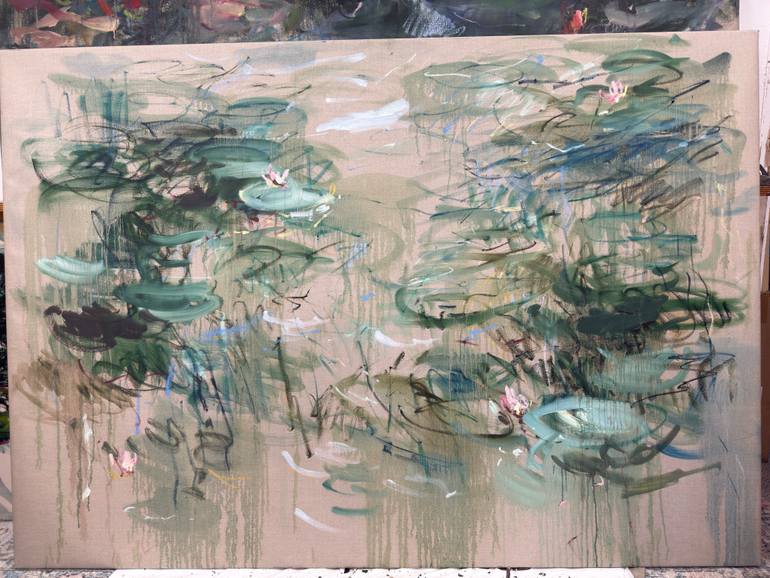 Original Abstract Expressionism Abstract Painting by Lilia Orlova-Holmes