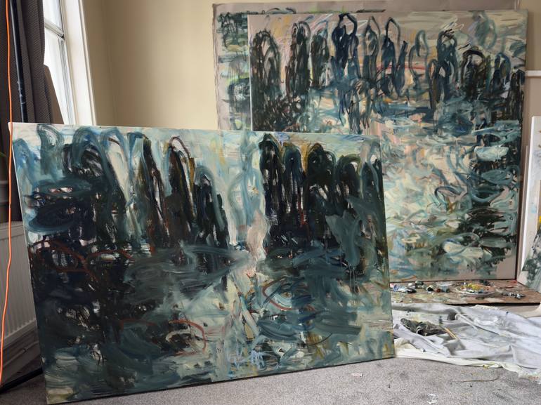 Original Abstract Expressionism Nature Painting by Lilia Orlova-Holmes