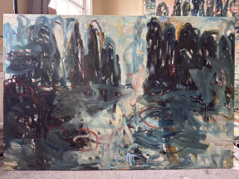 Original Abstract Expressionism Nature Painting by Lilia Orlova-Holmes