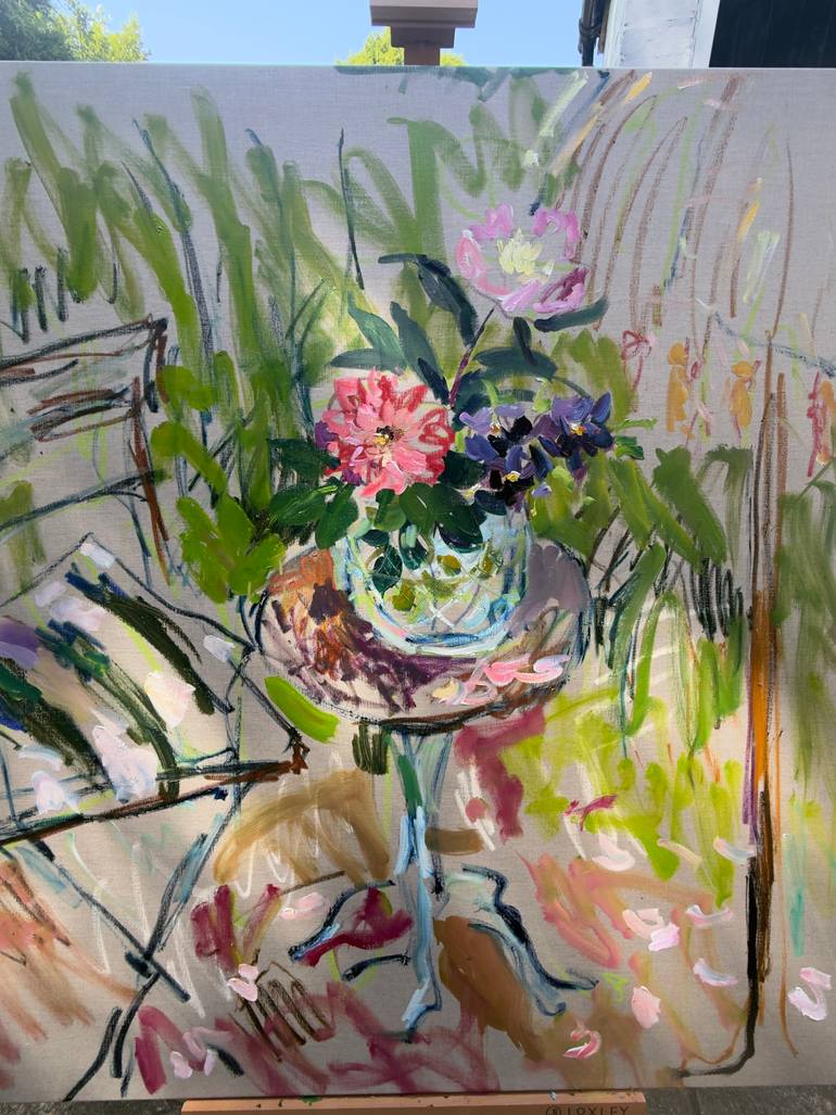 Original Contemporary Garden Painting by Lilia Orlova-Holmes