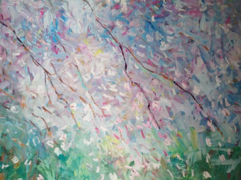 Original Impressionism Abstract Painting by Lilia Orlova-Holmes