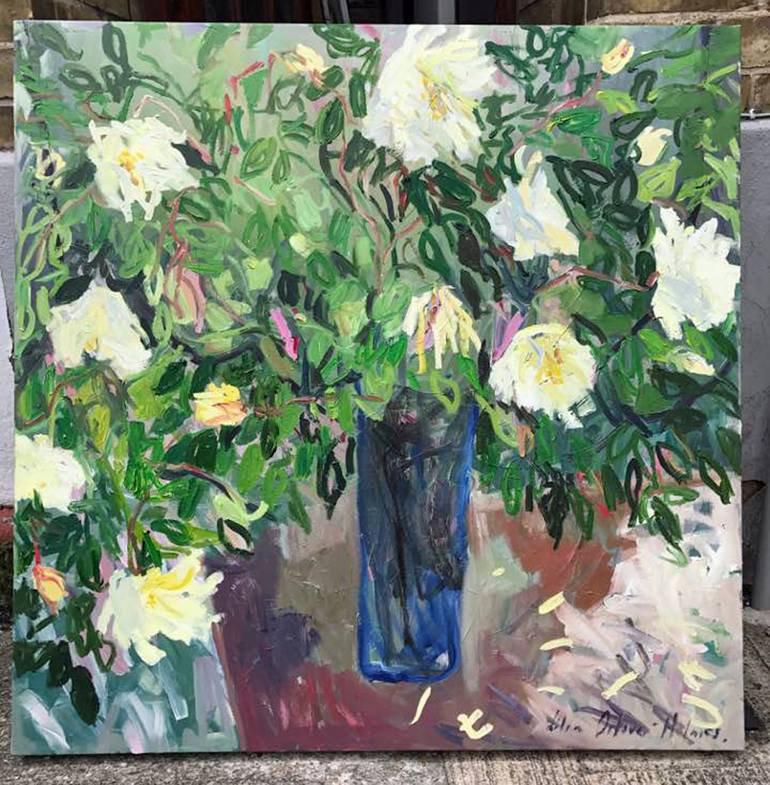 Original Impressionism Floral Painting by Lilia Orlova-Holmes