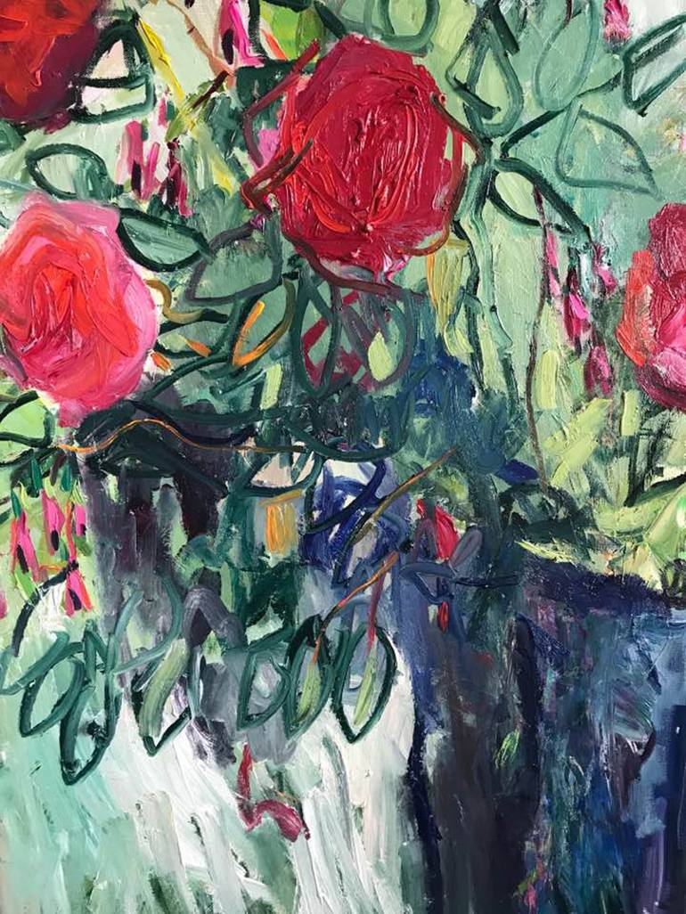 Original Impressionism Floral Painting by Lilia Orlova-Holmes