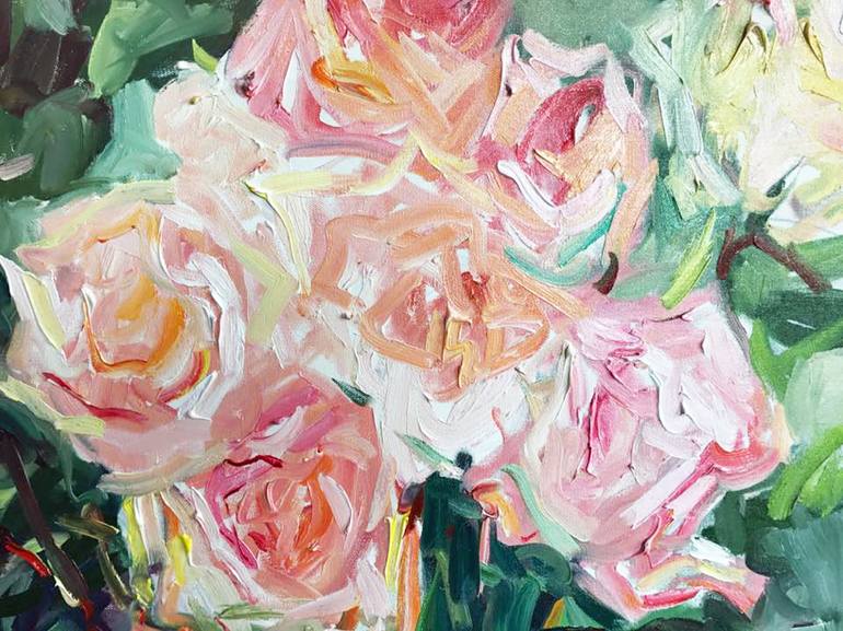 Original Impressionism Floral Painting by Lilia Orlova-Holmes