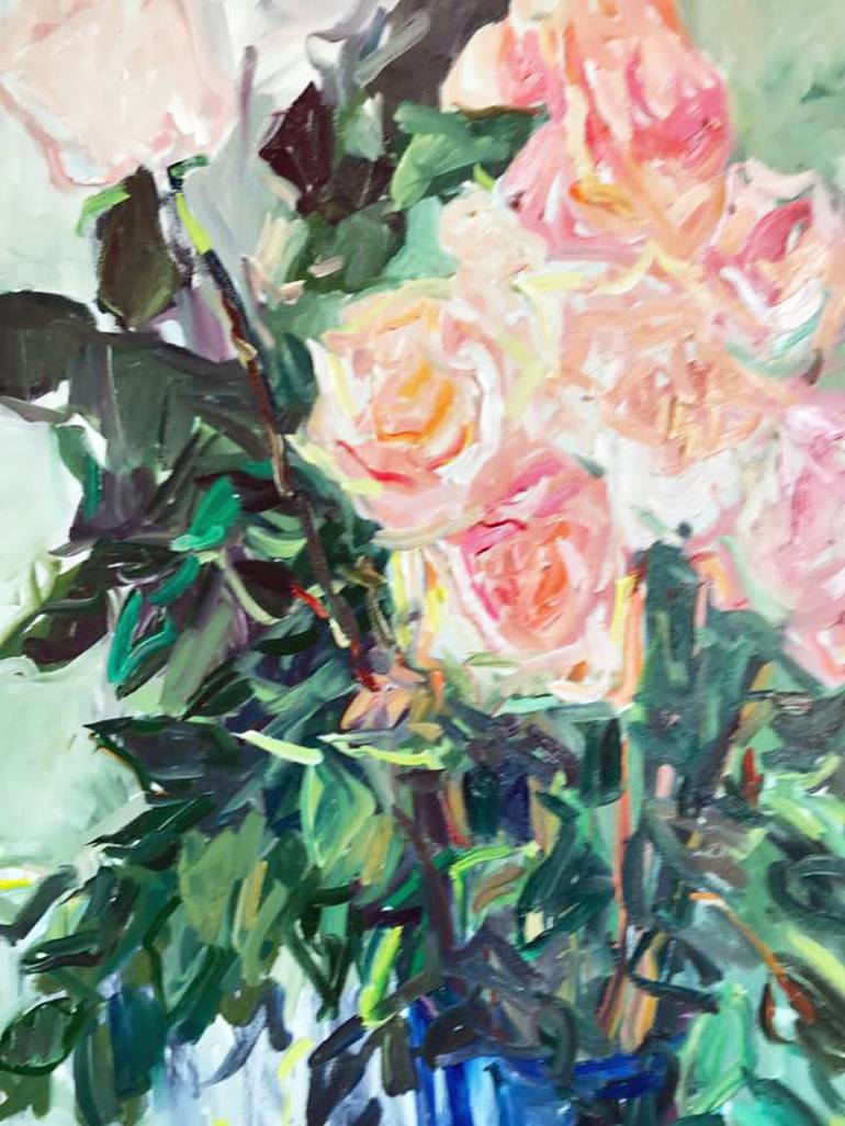 Original Impressionism Floral Painting by Lilia Orlova-Holmes