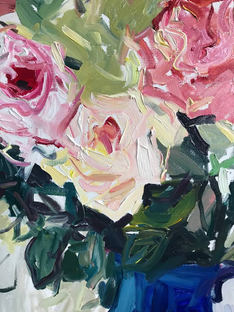 Original Impressionism Floral Painting by Lilia Orlova-Holmes