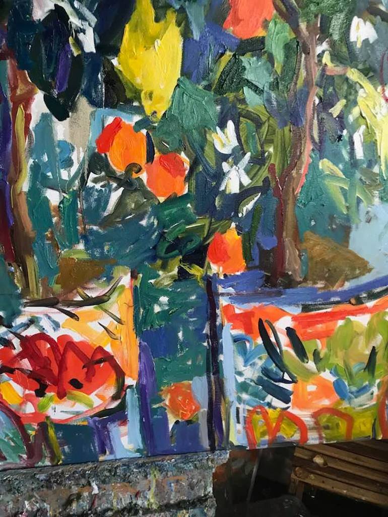 Original Abstract Tree Painting by Lilia Orlova-Holmes