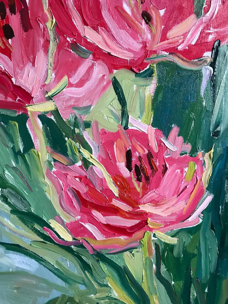 Original Impressionism Floral Painting by Lilia Orlova-Holmes