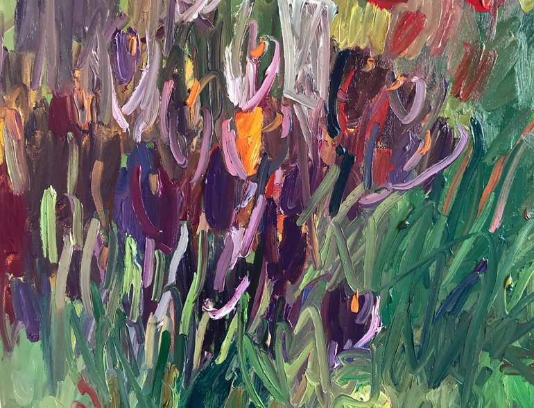 Original Impressionism Garden Painting by Lilia Orlova-Holmes