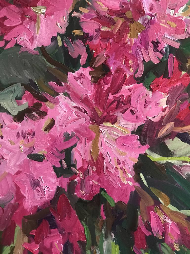 Original Expressionism Floral Painting by Lilia Orlova-Holmes