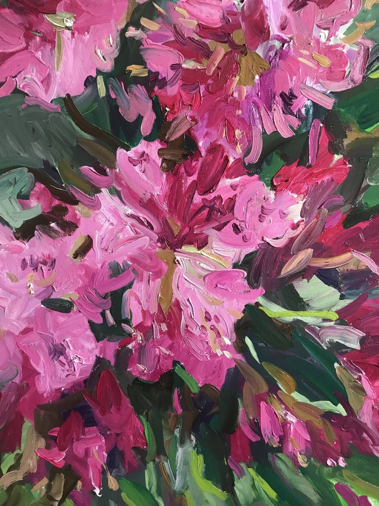 Original Expressionism Floral Painting by Lilia Orlova-Holmes