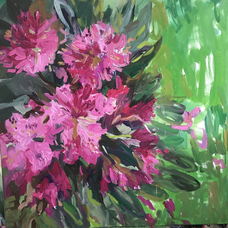 Original Expressionism Floral Painting by Lilia Orlova-Holmes