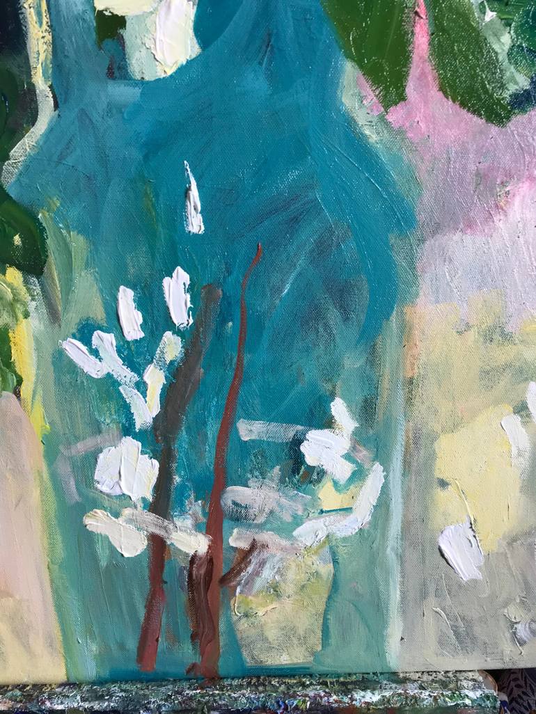 Original Abstract Floral Painting by Lilia Orlova-Holmes