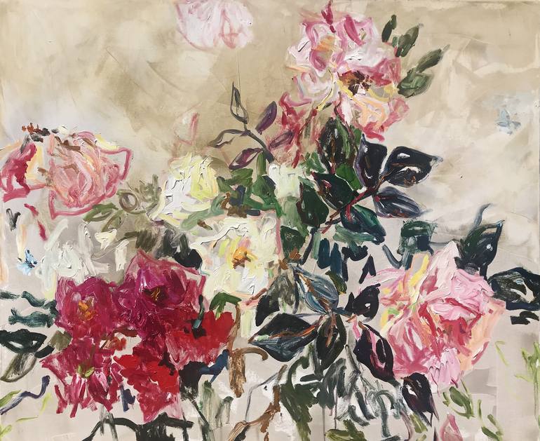 Original Modern Floral Painting by Lilia Orlova-Holmes