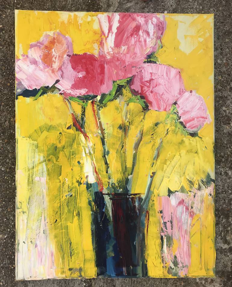 Original Floral Painting by Lilia Orlova-Holmes