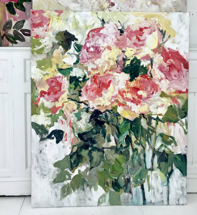 Original Expressionism Floral Painting by Lilia Orlova-Holmes