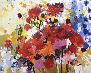 Print of Expressionism Floral Paintings by Lilia Orlova-Holmes