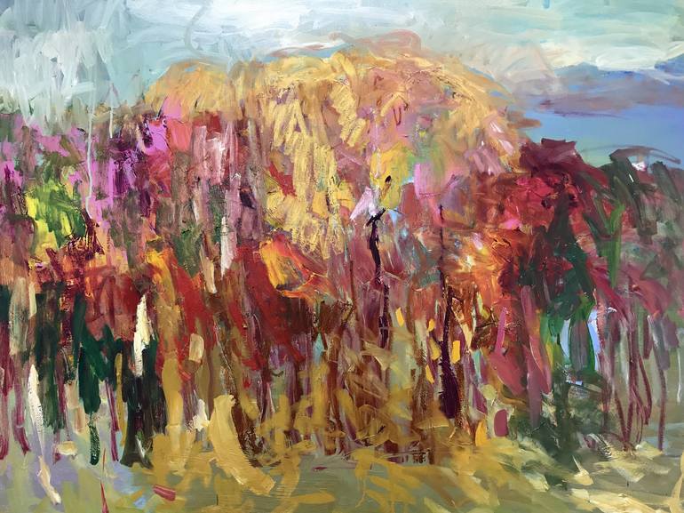 Original Expressionism Landscape Painting by Lilia Orlova-Holmes