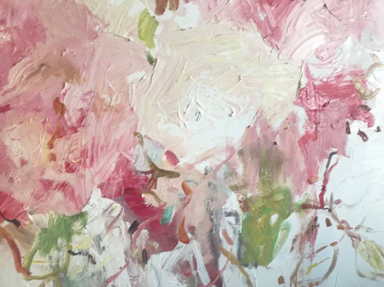 Original Abstract Floral Painting by Lilia Orlova-Holmes