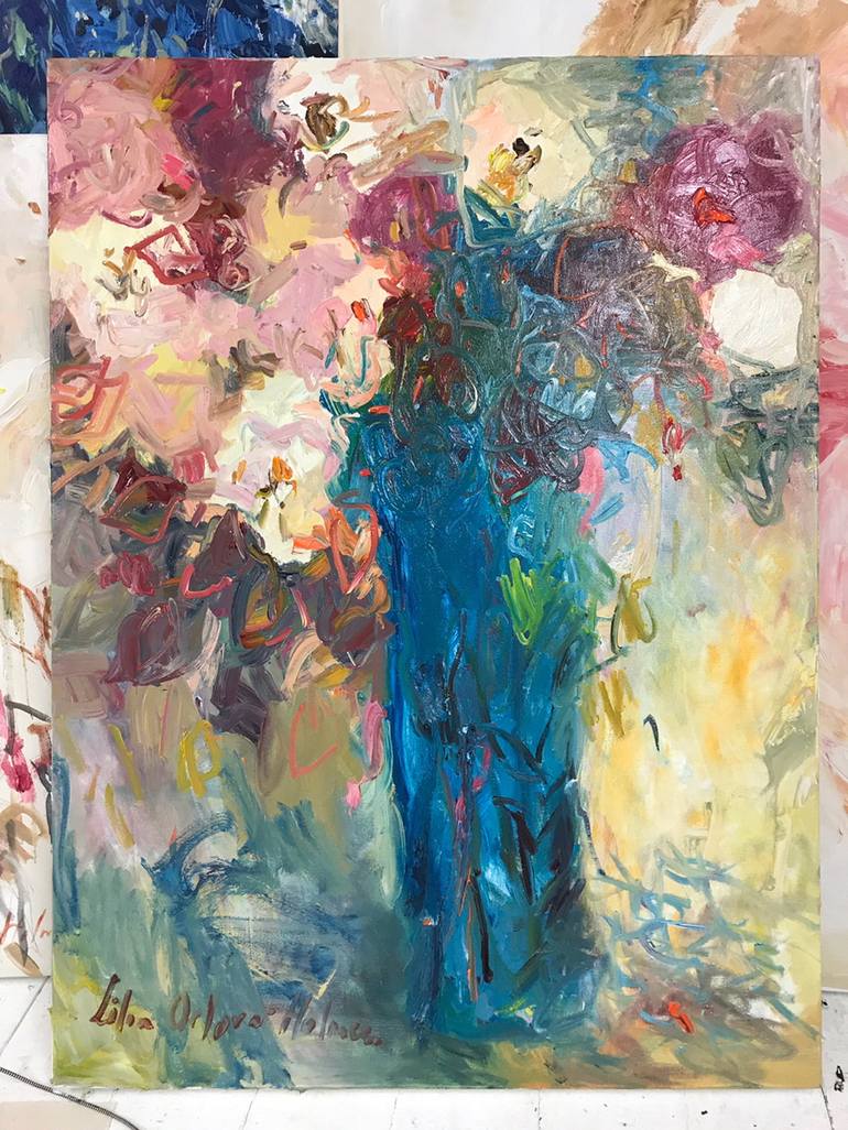 Original Floral Painting by Lilia Orlova-Holmes