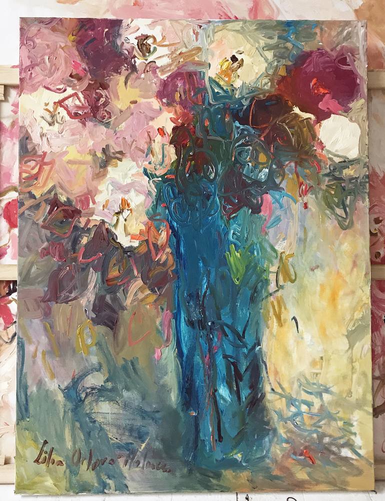 Original Floral Painting by Lilia Orlova-Holmes