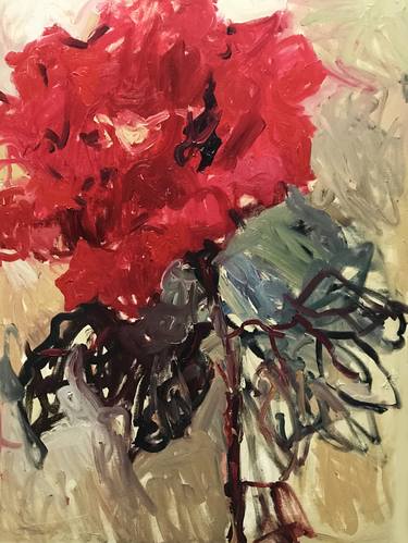 Print of Expressionism Floral Paintings by Lilia Orlova-Holmes