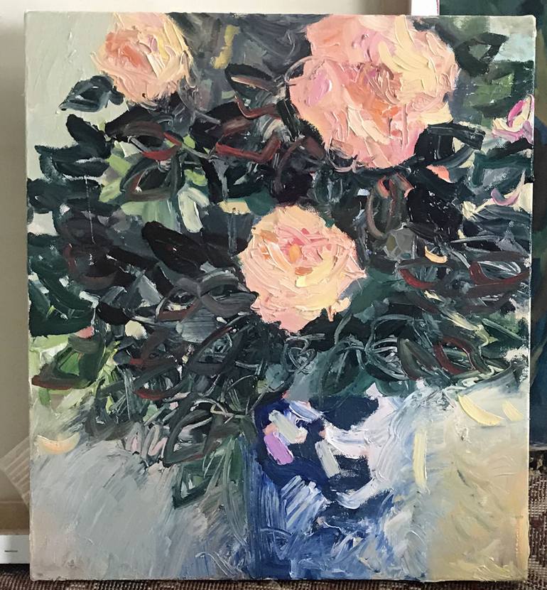 Original Impressionism Floral Painting by Lilia Orlova-Holmes