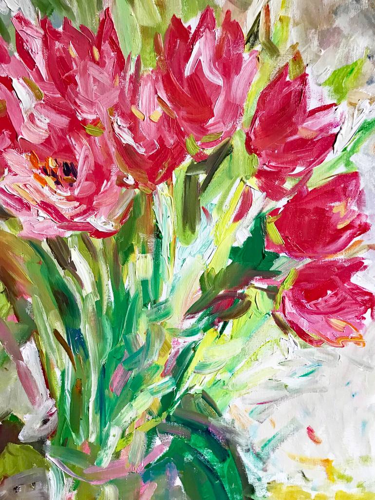 Original Impressionism Floral Painting by Lilia Orlova-Holmes