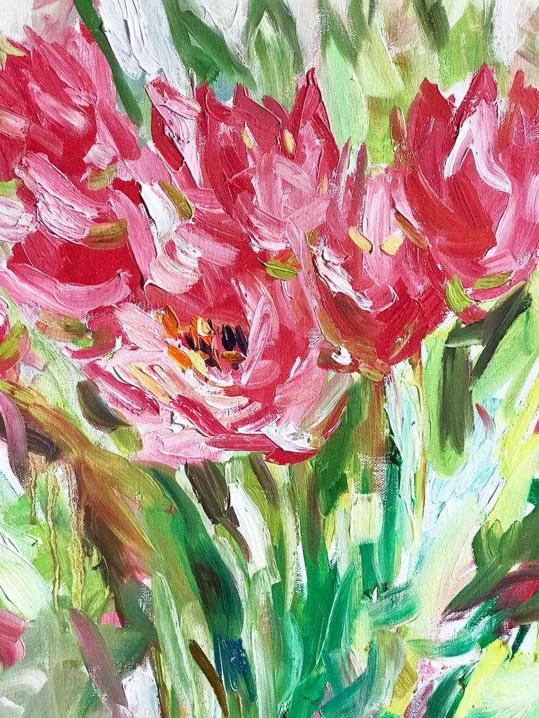 Original Impressionism Floral Painting by Lilia Orlova-Holmes