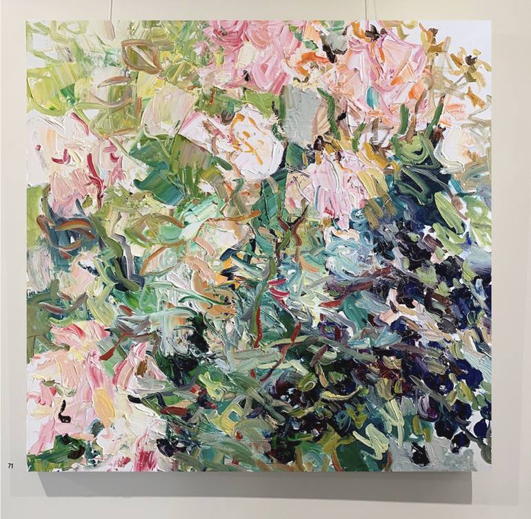 Original Abstract Floral Painting by Lilia Orlova-Holmes