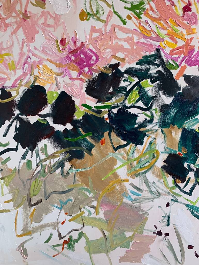 Original Abstract Floral Painting by Lilia Orlova-Holmes