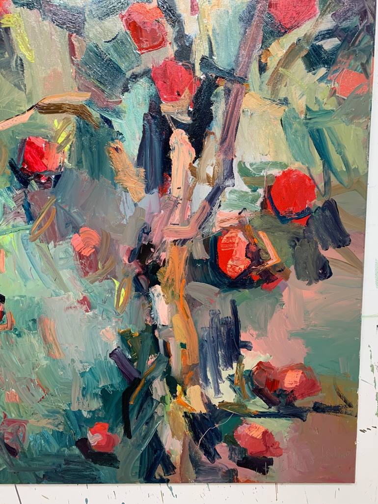 Original Abstract Garden Painting by Lilia Orlova-Holmes