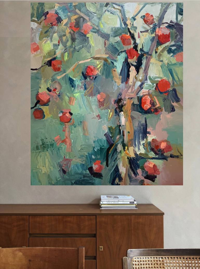 Original Abstract Garden Painting by Lilia Orlova-Holmes