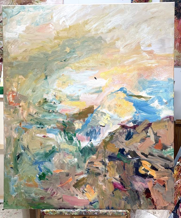 Original Abstract Landscape Painting by Lilia Orlova-Holmes